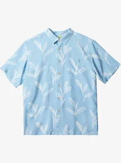 Quiksilver Waterman Ginger Stalks Short Sleeve Shirt Dusk Blue Ginger Stalks Discount