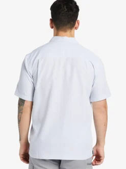 Quiksilver Waterman Kings Cliff Short Sleeve Shirt White Kings Cliff Shop