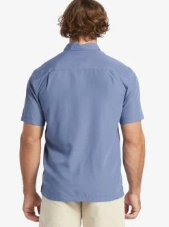 Quiksilver Waterman Kings Cliff Short Sleeve Shirt Ensign Blue Kings Cliff Cheap