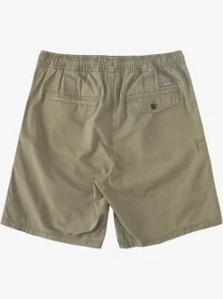 Quiksilver Waterman Last Light Elastic Waist 19" Shorts Dusty Olive Flash Sale