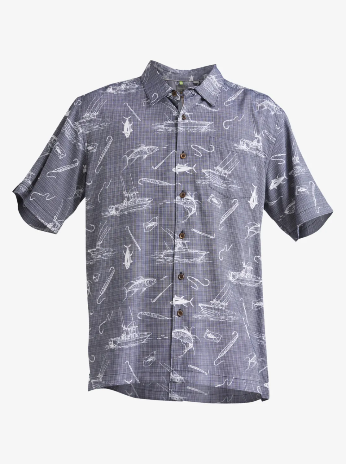 Quiksilver Waterman Line Spinner Short Sleeve Shirt Medieval Blue Line Spinner Sale