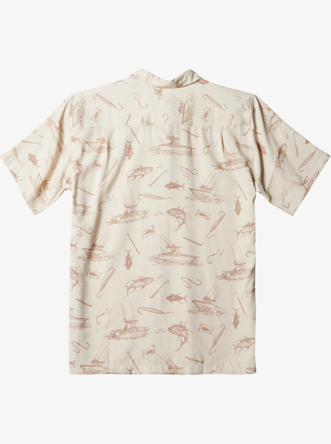 Quiksilver Waterman Line Spinner Short Sleeve Shirt Brown Rice Line Spinner Cheap