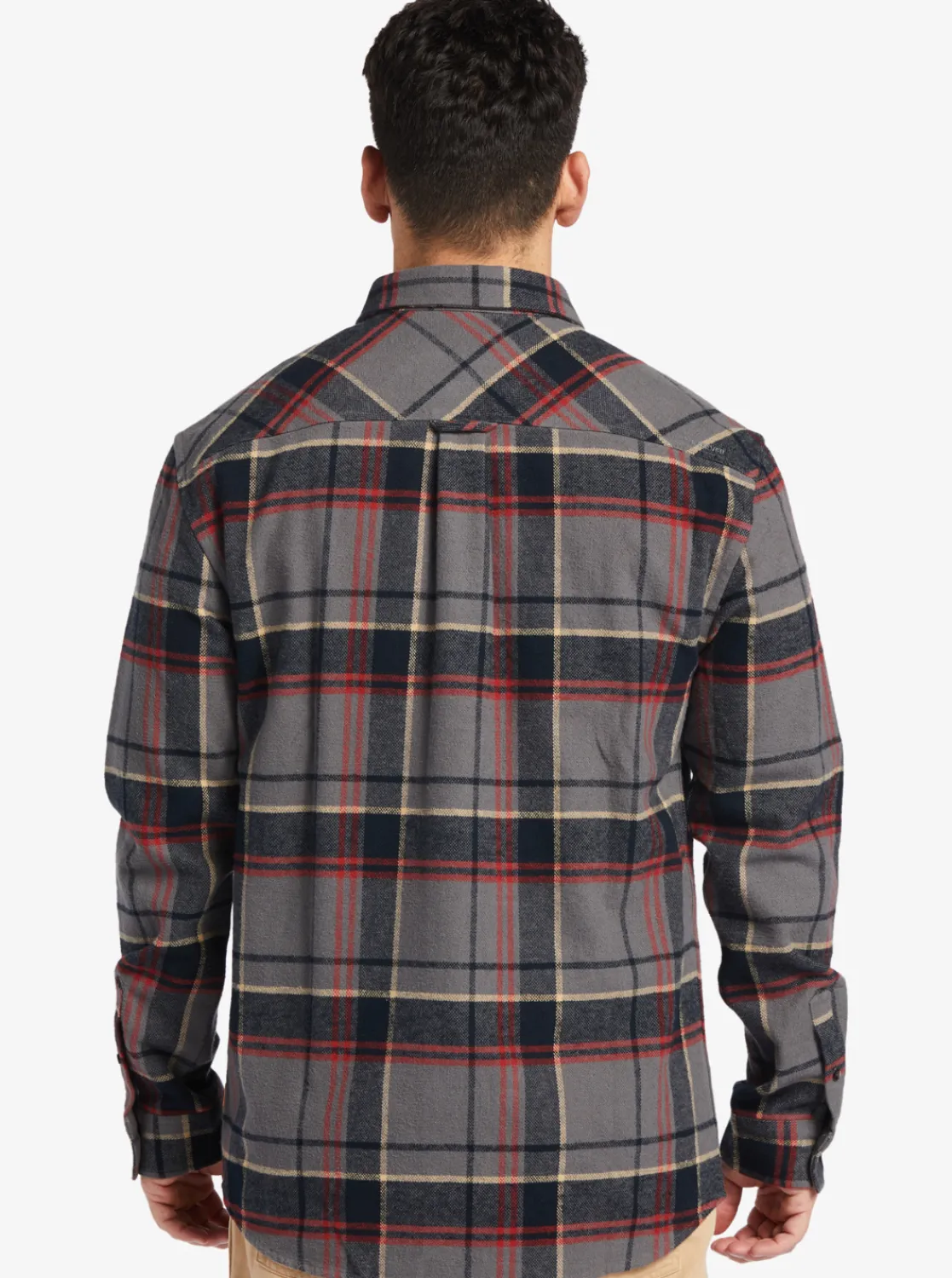 Quiksilver Waterman Lower Ridge Flannel Long Sleeve Top Granite Grey Lower Ridge Sale