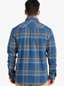 Quiksilver Waterman Lower Ridge Flannel Long Sleeve Top Ensign Blue Lower Ridge Store