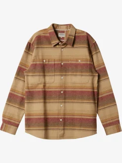 Quiksilver Waterman Lowest Tide Flannel Long Sleeve Top Inscense Lowest Tide Clearance