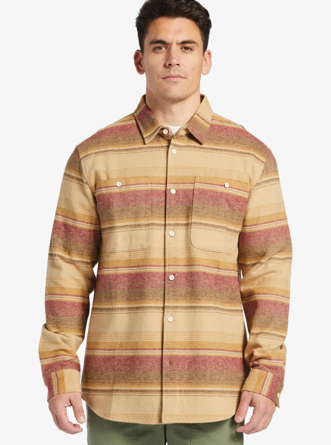 Quiksilver Waterman Lowest Tide Flannel Long Sleeve Top Inscense Lowest Tide Clearance