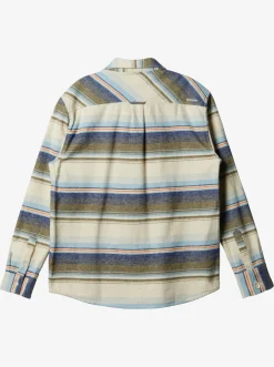 Quiksilver Waterman Lowest Tide Flannel Long Sleeve Shirt Dusk Blue Lowest Tide Clearance