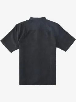 Quiksilver Waterman Manele Bay Short Sleeve Shirt Black Sale
