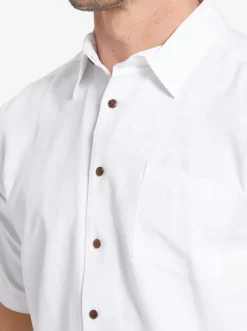 Quiksilver Waterman Manele Bay Short Sleeve Shirt White Shop