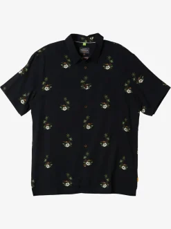 Quiksilver Waterman Micronesia Woven Shirt Micronesia Dusk Black Cheap