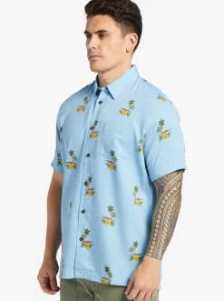 Quiksilver Waterman Micronesia Woven Shirt Micronesia Dusk Blue Discount