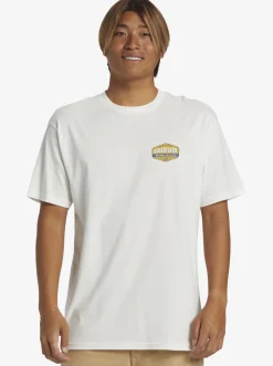 Quiksilver Waterman Morning Session T-Shirt Snow White Hot