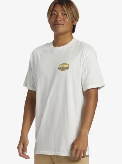 Quiksilver Waterman Morning Session T-Shirt Snow White Hot