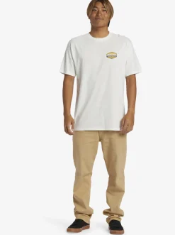 Quiksilver Waterman Morning Session T-Shirt Snow White Hot