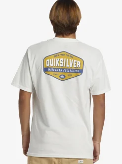 Quiksilver Waterman Morning Session T-Shirt Snow White Hot