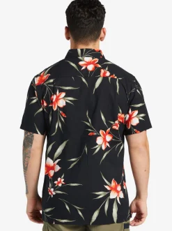 Quiksilver Waterman Night Bloomer Woven Shirt Black Night Bloomer Shop