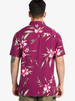 Quiksilver Waterman Night Bloomer Woven Shirt Magenta Night Bloomer Outlet