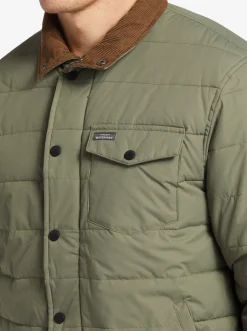 Quiksilver Waterman Ocean Caves Lightweight Puffer Jacket Dusty Olive Sale