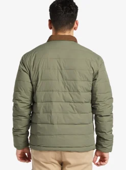 Quiksilver Waterman Ocean Caves Lightweight Puffer Jacket Dusty Olive Sale