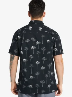 Quiksilver Waterman Palm Friday Woven Shirt Black Palm Friday Outlet