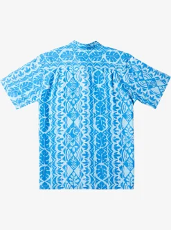 Quiksilver Waterman Paradise Day Short Sleeve Shirt Directoire Blue Paradise Bay Best Sale