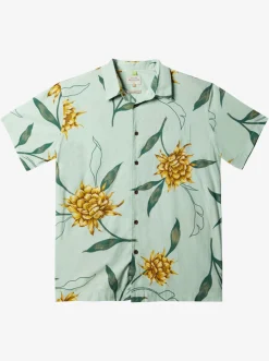 Quiksilver Waterman Perfect Bloom Short Sleeve Shirt Subtle Green Perfect Bloom Best Sale