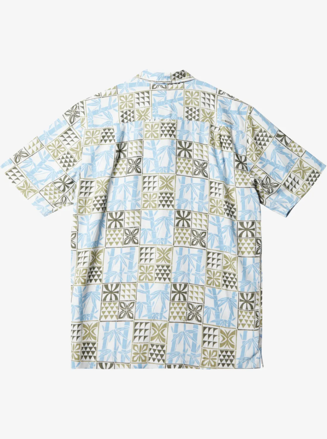 Quiksilver Waterman Plaid Flight Short Sleeve Shirt Tea Checked Flight Outlet