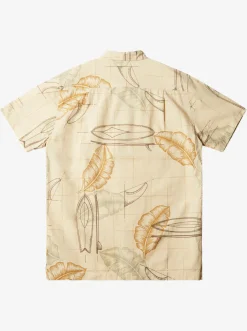Quiksilver Waterman Right Point Short Sleeve Shirt Brown Rice Right Point Sale