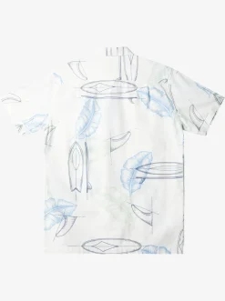 Quiksilver Waterman Right Point Short Sleeve Shirt Antique White Right Point Fashion