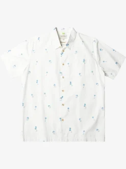 Quiksilver Waterman Sail Palm Short Sleeve Shirt Antique White Sail Palms Online