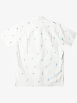 Quiksilver Waterman Sail Palm Short Sleeve Shirt Antique White Sail Palms Online