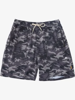 Quiksilver Waterman Scout Zipper Print 19" Amphibian Boardshorts Black Camo Scout Discount