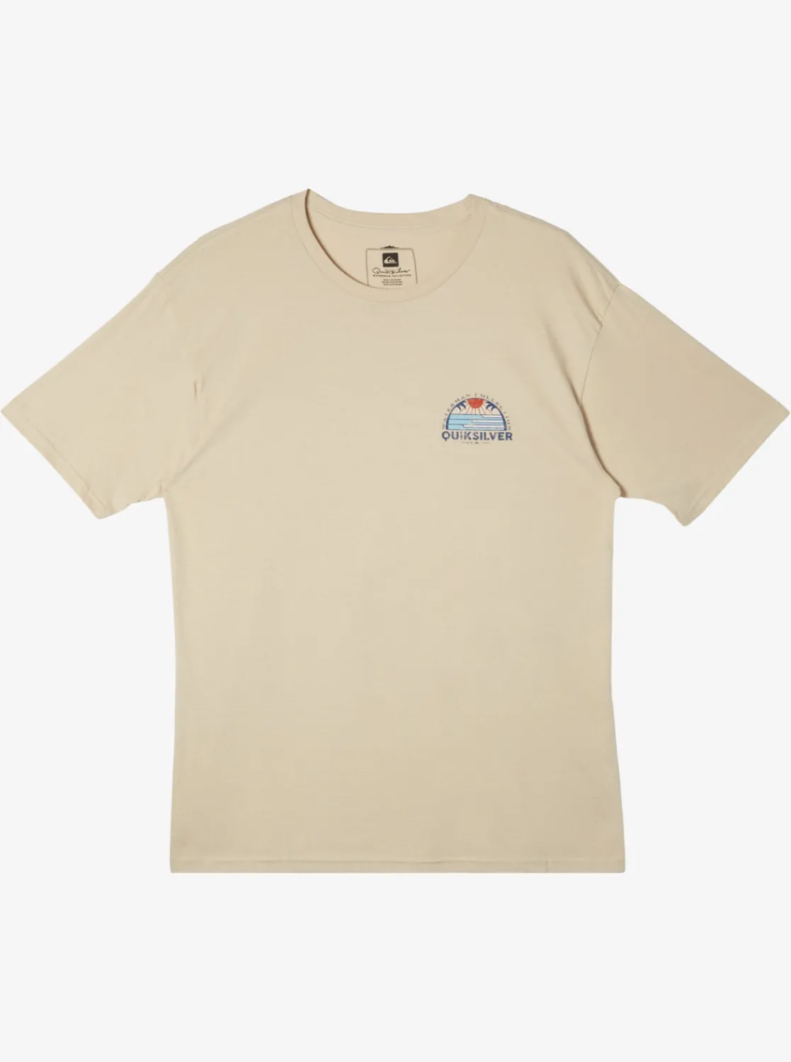 Quiksilver Waterman Set View T-Shirt Brown Rice New