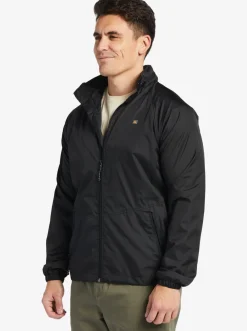 Quiksilver Waterman Shell Shock Water-Resistant Lightweight Mini Ripstop Windbreaker Black Outlet