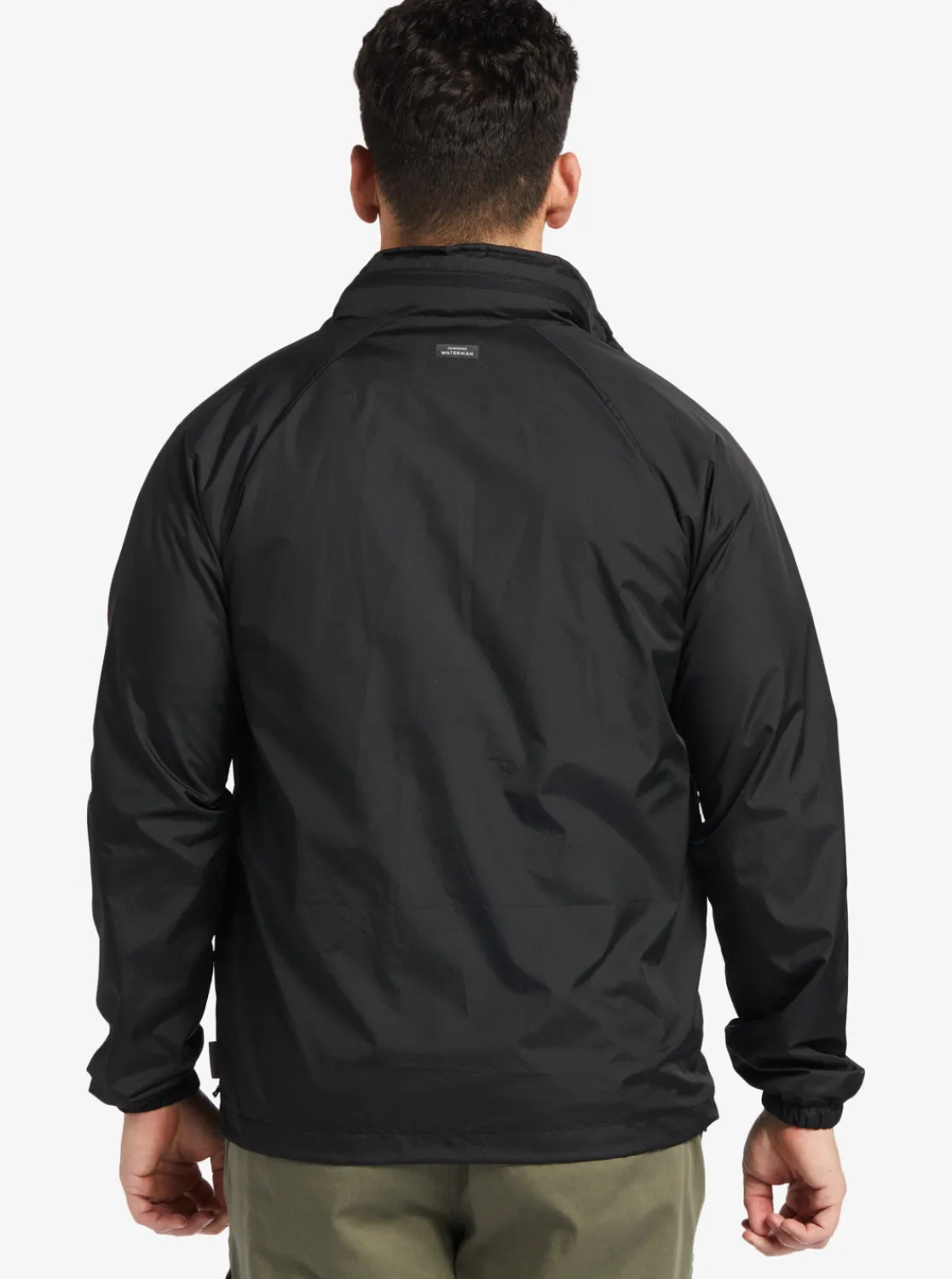 Quiksilver Waterman Shell Shock Water-Resistant Lightweight Mini Ripstop Windbreaker Black Outlet