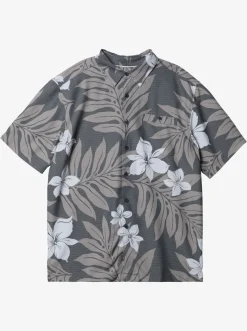 Quiksilver Waterman Shonan Short Sleeve Shirt Dark Slate New