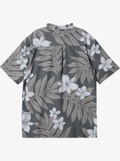 Quiksilver Waterman Shonan Short Sleeve Shirt Dark Slate New