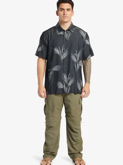 Quiksilver Waterman Skipped Out Woven Shirt Black Skipped Out Shop