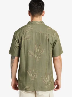 Quiksilver Waterman Skipped Out Woven Shirt Dusty Olive Skipped Out New