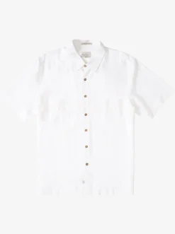 Quiksilver Waterman Tahiti Palms Premium Anti-Wrinkle Shirt White New