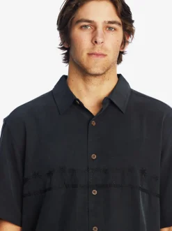 Quiksilver Waterman Tahiti Palms Premium Anti-Wrinkle Shirt Black Store