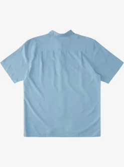 Quiksilver Waterman Tahiti Palms Premium Anti-Wrinkle Shirt Dusk Blue Clearance