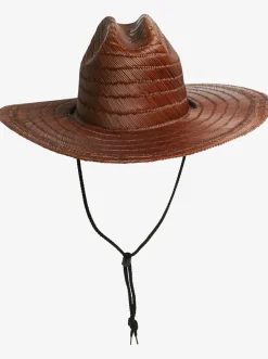 Quiksilver Waterman The Tier Straw Lifeguard Hat Dark Brown Shop
