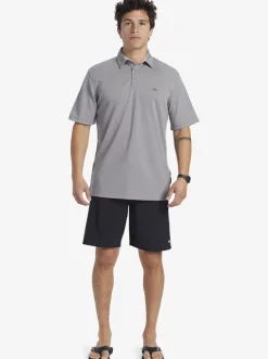 Quiksilver Waterman Water Short Sleeve Polo Shirt Sharkskin Best Sale