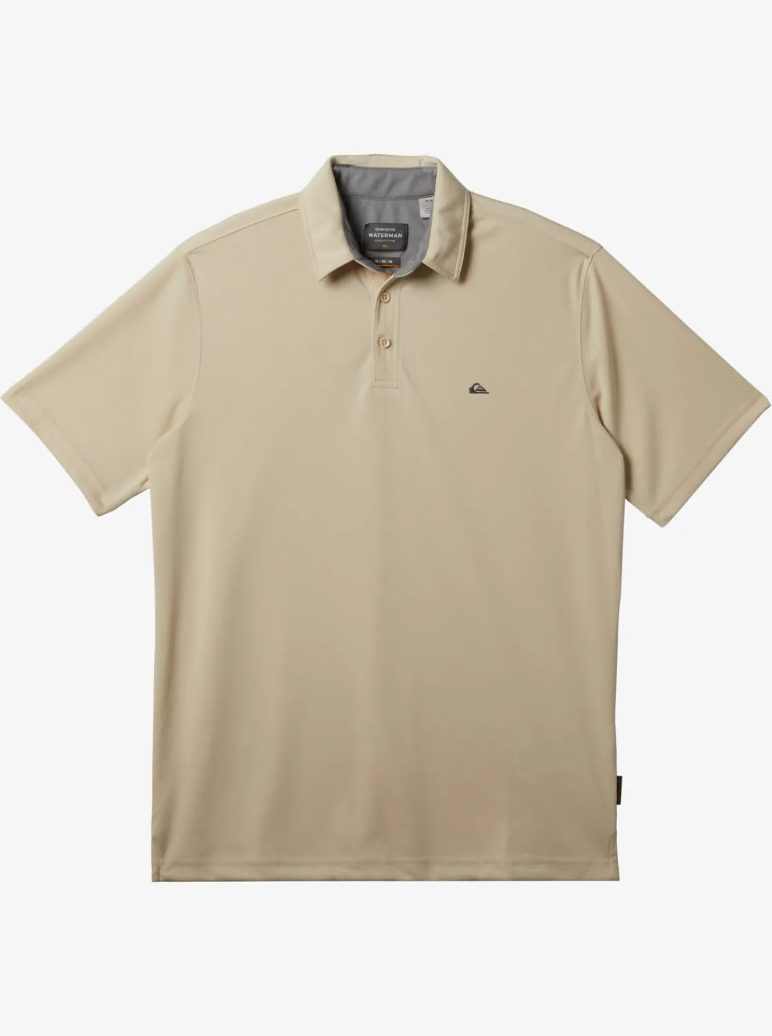 Quiksilver Waterman Water Short Sleeve Polo Shirt Brown Rice Cheap