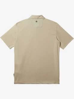 Quiksilver Waterman Water Short Sleeve Polo Shirt Brown Rice Cheap