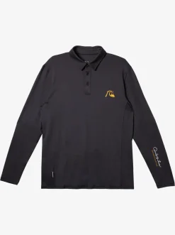 Quiksilver Waterman Waterman Piscator Polo Long Sleeve Upf 50 Surf T-Shirt Black Best Sale