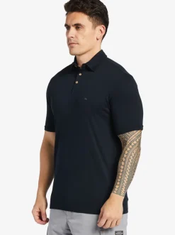 Quiksilver Waterman Waterpolo Short Sleeve Polo Shirt Black Online